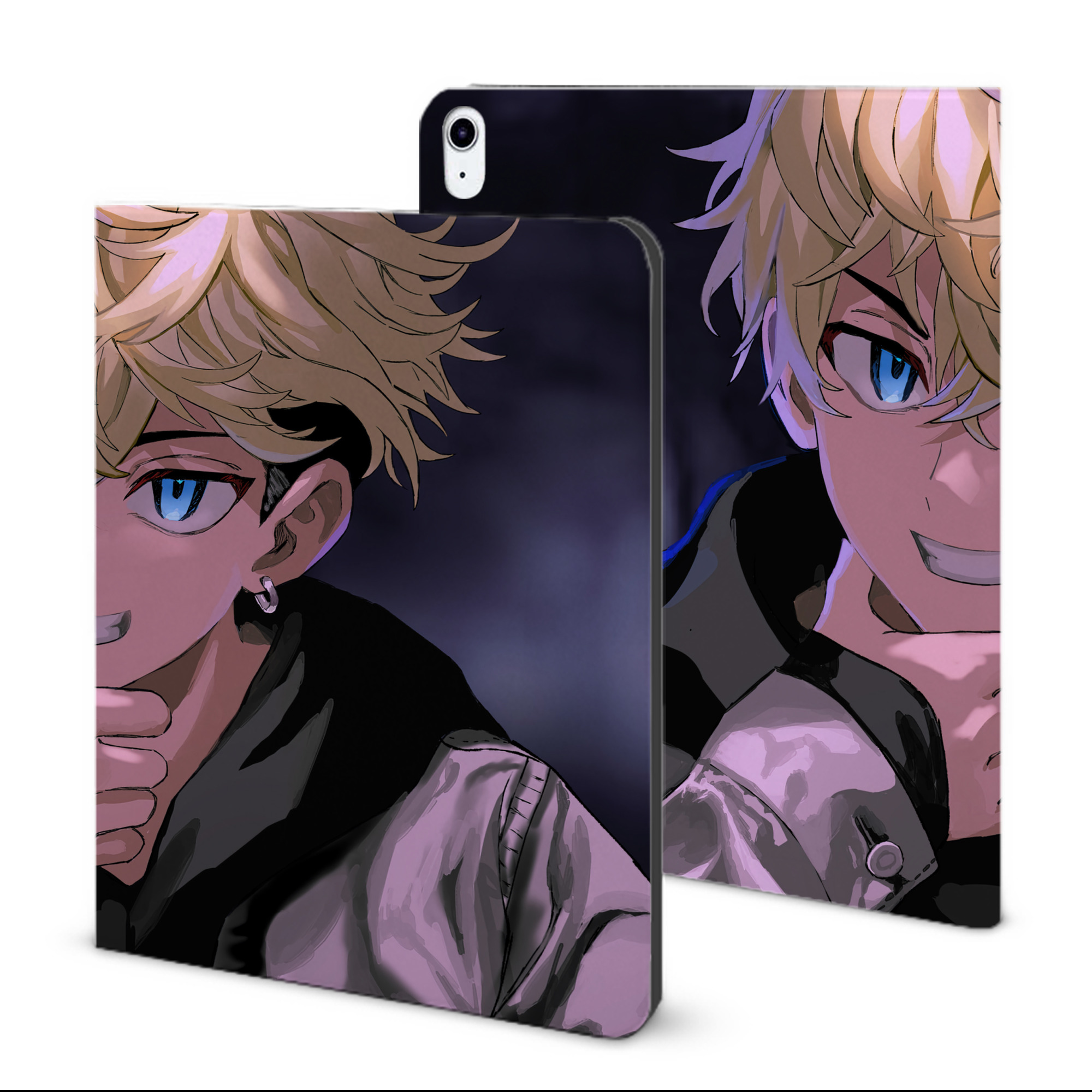 （画像用） 東京リベンジャーズ Tokyo Revengers IPad ケース ブック型 PUレザー TPU 耐衝撃 軽量 薄型 ペン収納なし 全面保護 IPad 各モデル対応